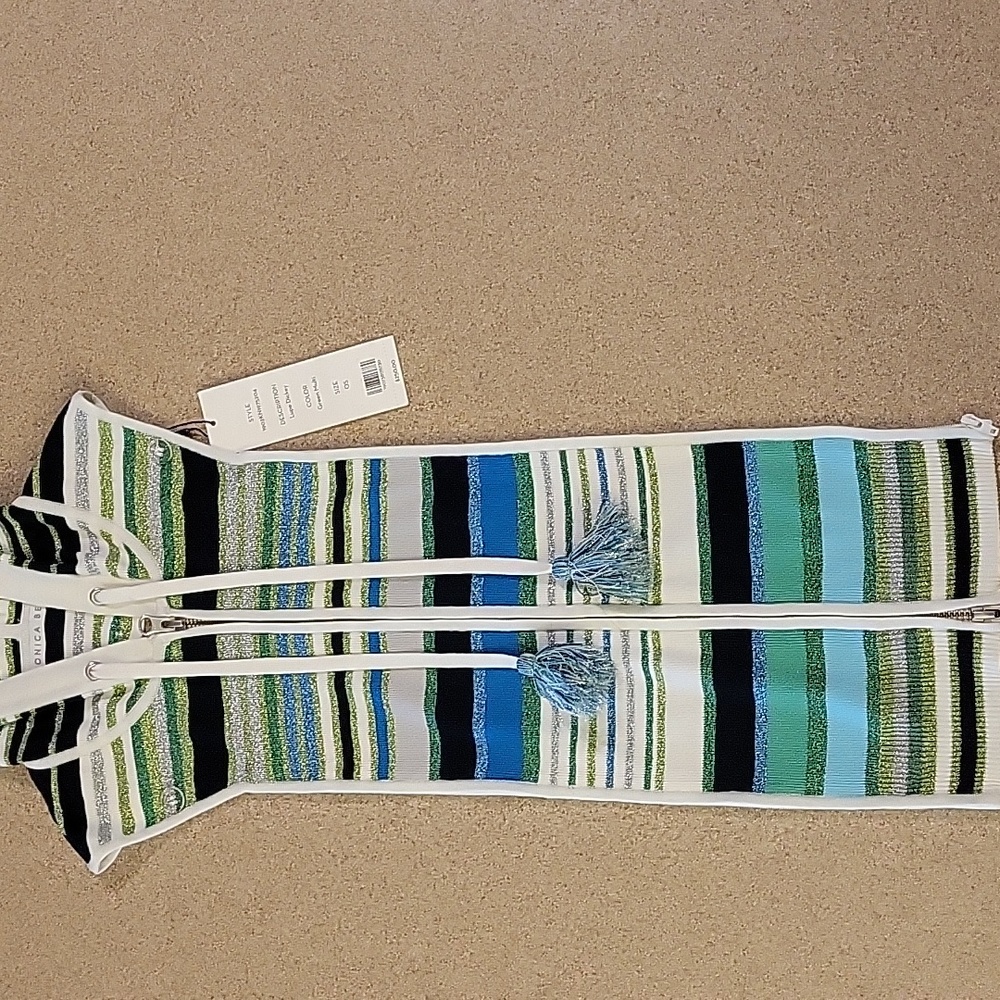 Veronica Beard NWT Multi Green Hooded Lupe Dickey